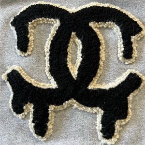 Chanel symbol stitched , large sweatshirt.